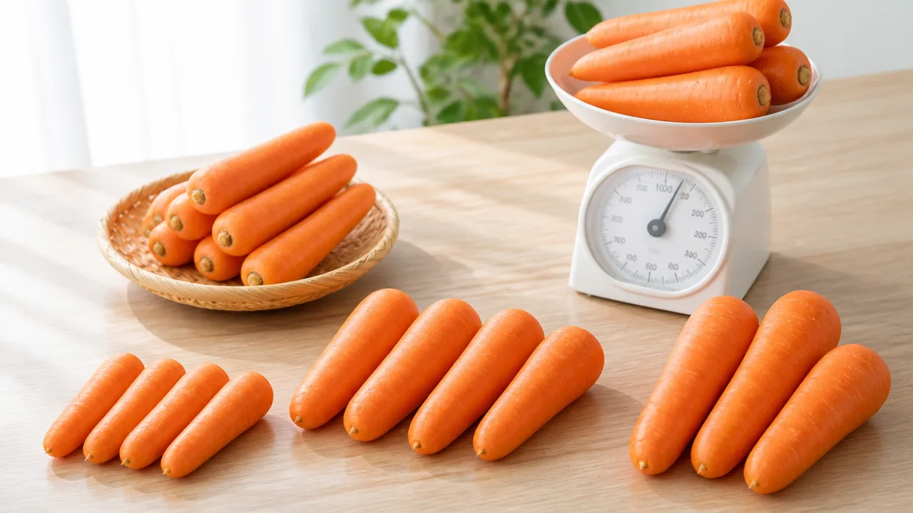 にんじん1キロは何本？サイズ別の目安と重さを紹介