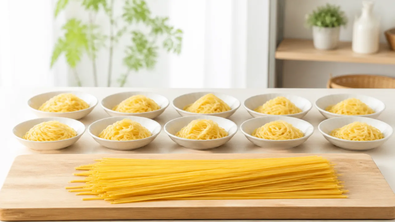 パスタ1キロは何人前？1人分の目安と人数別の分け方