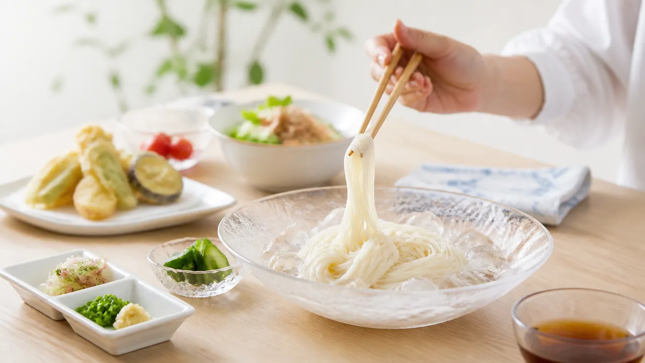そうめん1キロは何人前？人数別の目安とゆでる量を解説