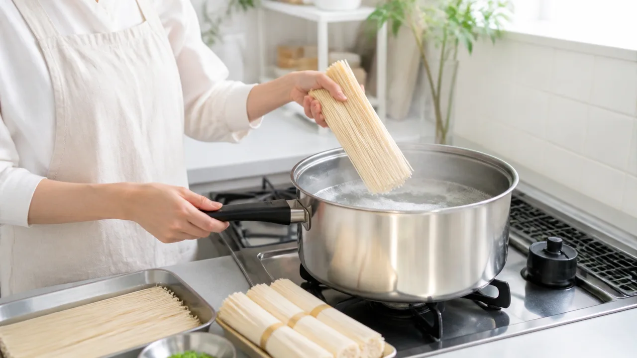 そうめん1キロは何人前？人数別の目安とゆでる量を解説